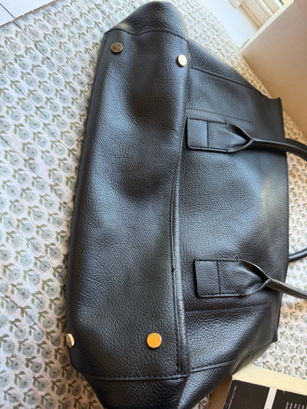 India Hicks "Fussy Sarah" Bag in Black Suede and Leather - Picture 12 of 15